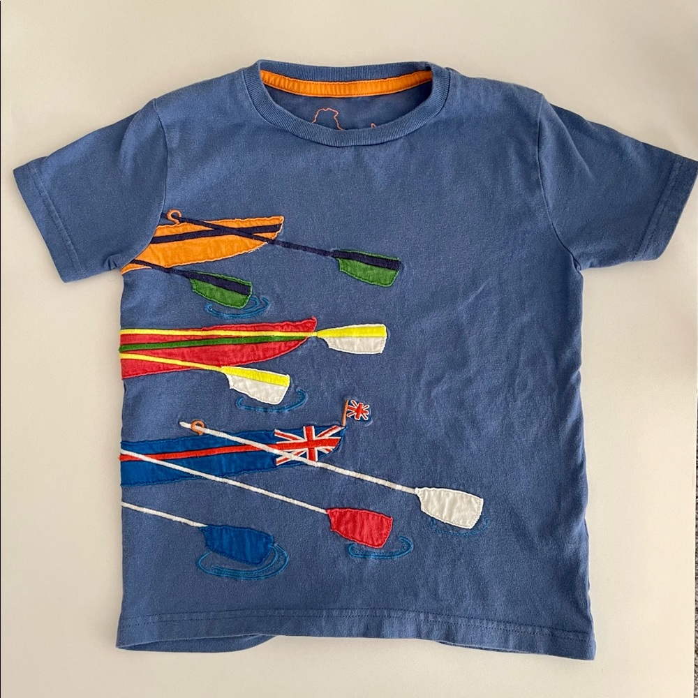 Mini Boden T-Shirt With Oars, Union Jack, 5-6 Year